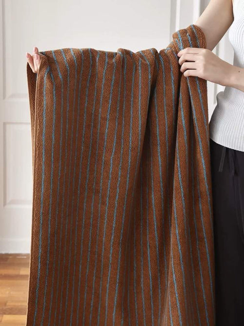 Ultra Soft Absorbent Retro Stripe Bath Towel - 100% Organic Cotton.